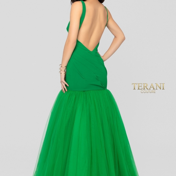 Terani Navy Mermaid tulle Dress - Picture 2 of 5